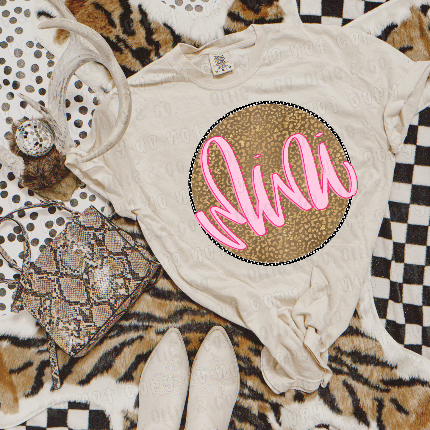 MINI LEOPARD CIRCLE - DTF TRANSFER