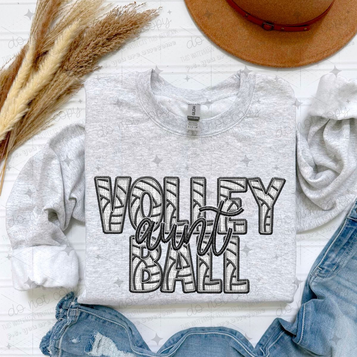 VOLLEYBALL - NAMES/FAUX EMBROIDERY - DTF TRANSFER