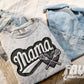 Faux Embroidered Mama Sports Patch (DTF) Color Blast Tee