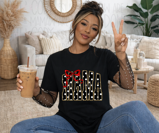 POLKA DOT GLITTER MAMA - DTF TRANSFER
