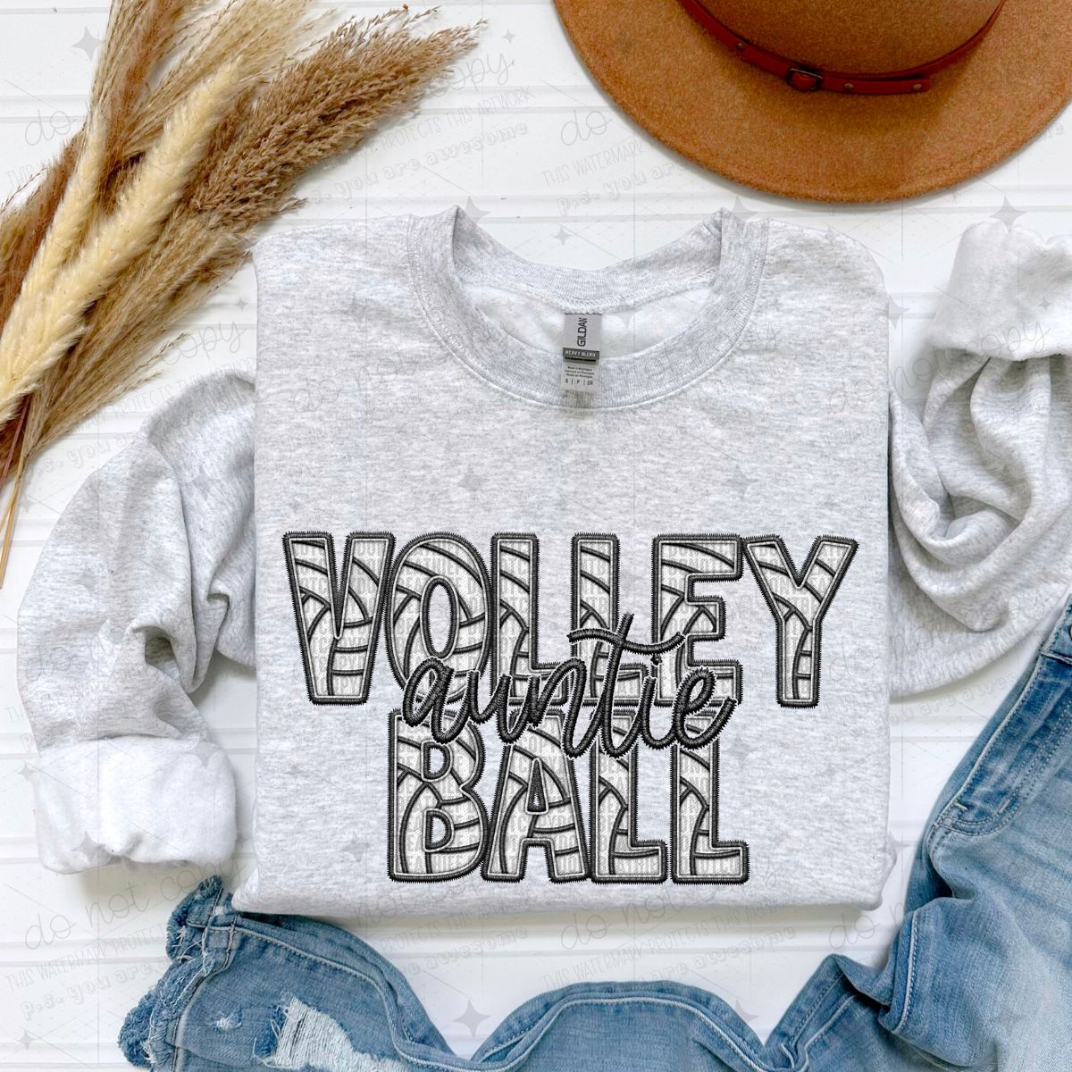 VOLLEYBALL - NAMES/FAUX EMBROIDERY - DTF TRANSFER