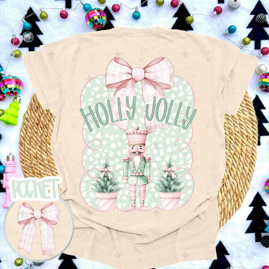 COQUETTE HOLLY JOLLY - FRONT+BACK - DTF TRANSFER