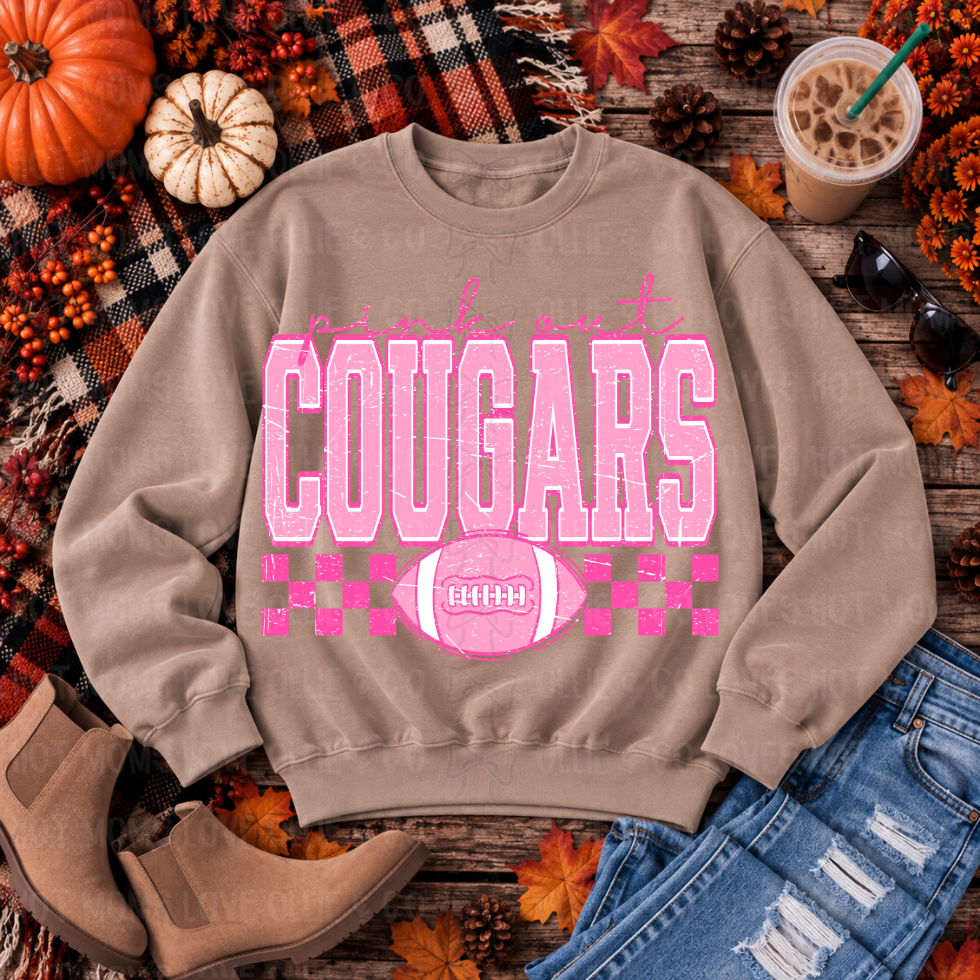 PINK OUT CHECKERED MASCOTS - DTF TRANSFER