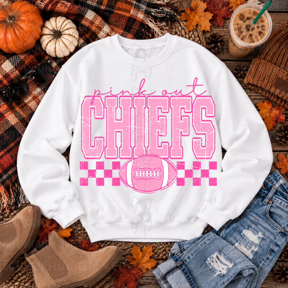 PINK OUT CHECKERED MASCOTS - DTF TRANSFER