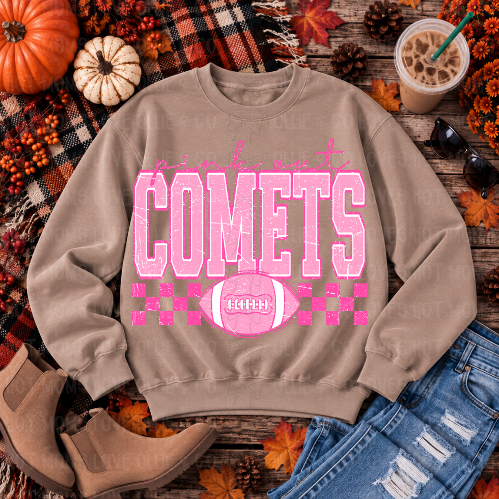 PINK OUT CHECKERED MASCOTS - DTF TRANSFER