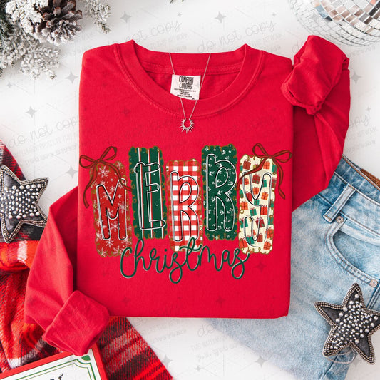 COQUETTE MERRY CHRISTMAS - DTF TRANSFER