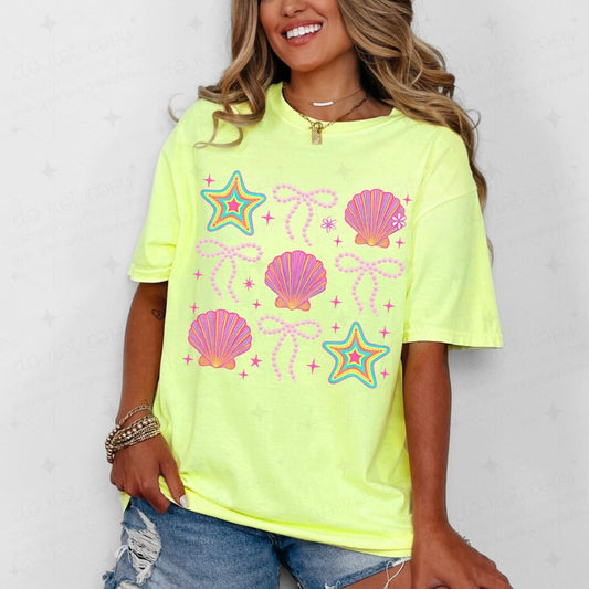 COQUETTE STARFISH & CLAM GRID - DTF TRANSFER