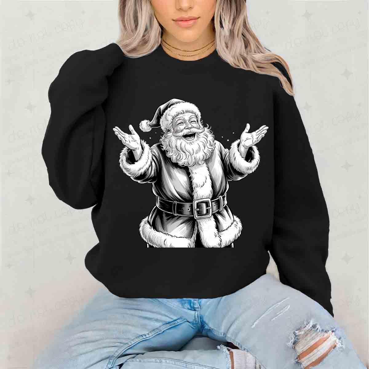 VINTAGE CHEERFUL SANTA - DTF TRANSFER