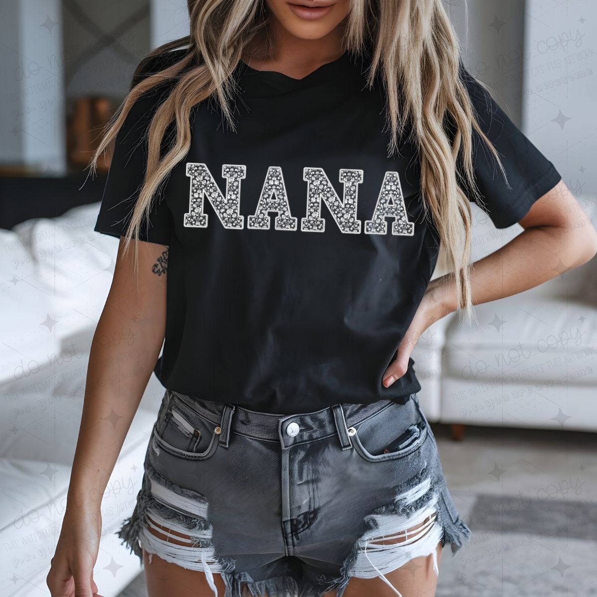 NANA - FAUX LACE - DTF TRANSFER