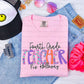WILD PANSIES TEACHER WITH NAME - CUSTOM TRANSFER