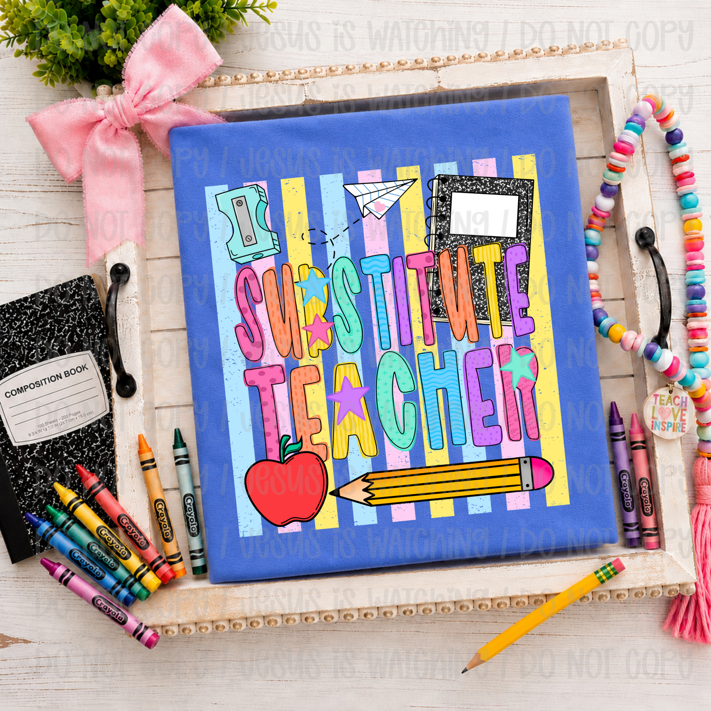 BACK TO SCHOOL STRIPED OCCUPATION - DTF TRANSFER
