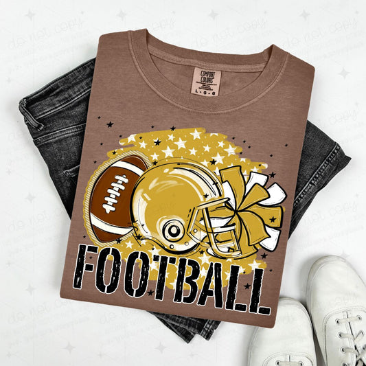 FOOTBALL - VEGAS GOLD - DTF TRANSFER