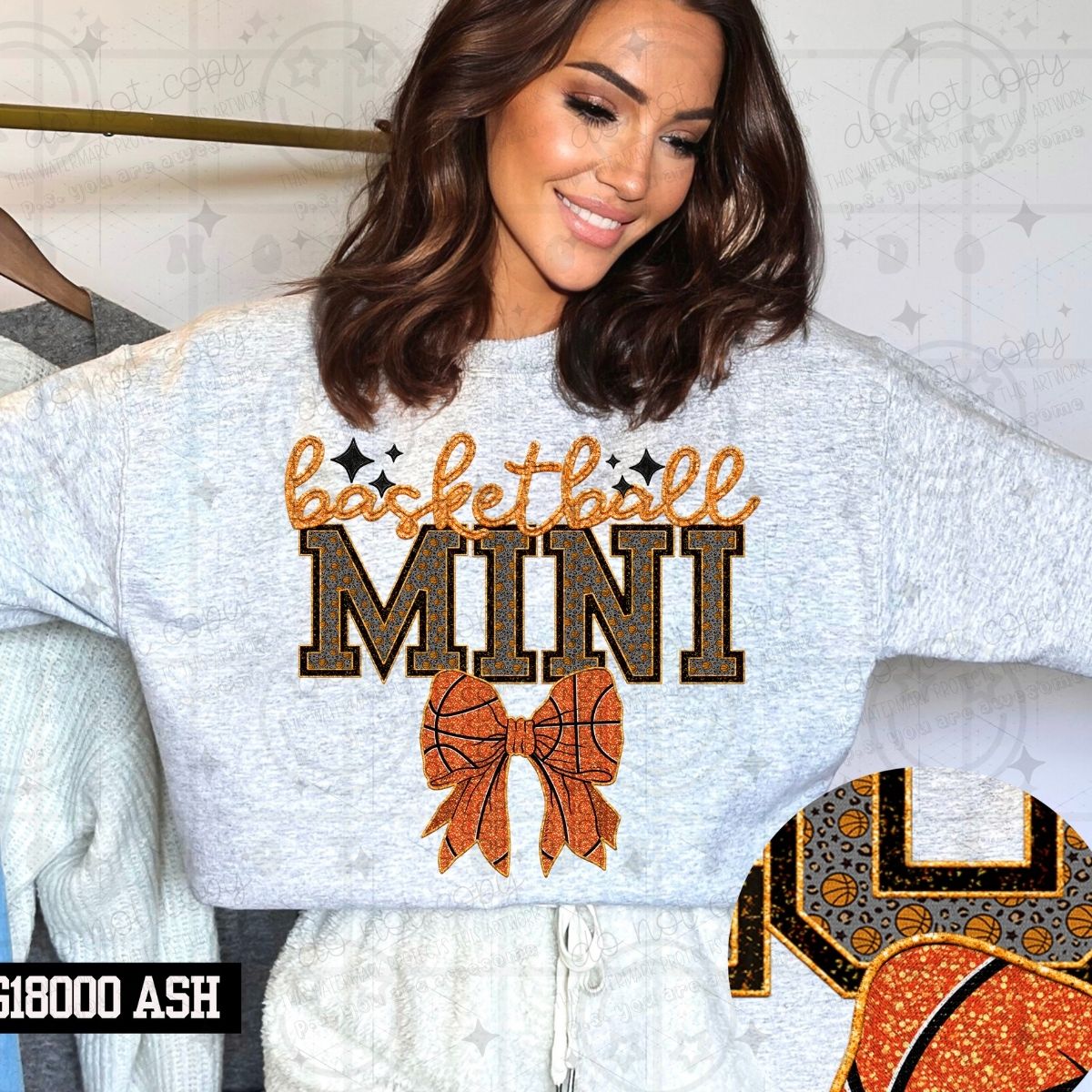 COQUETTE BASKETBALL NAMES - FAUX GLITTER/FAUX EMBROIDERY - DTF TRANSFER