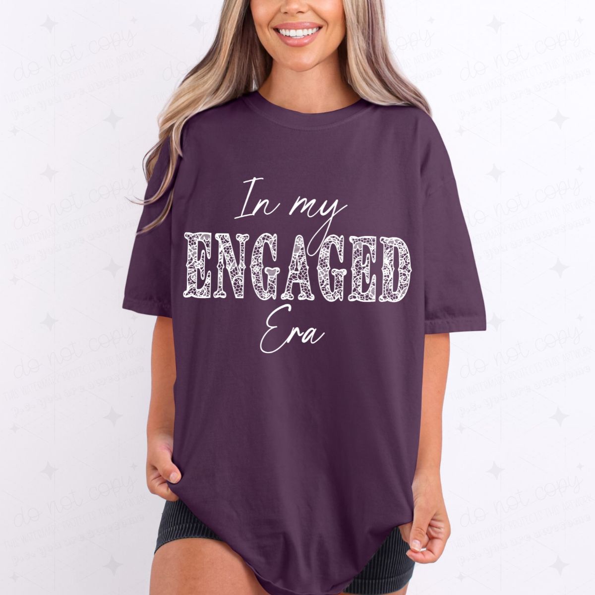IN MY ENGAGED ERA - FAUX LACE - DTF TRANSFER