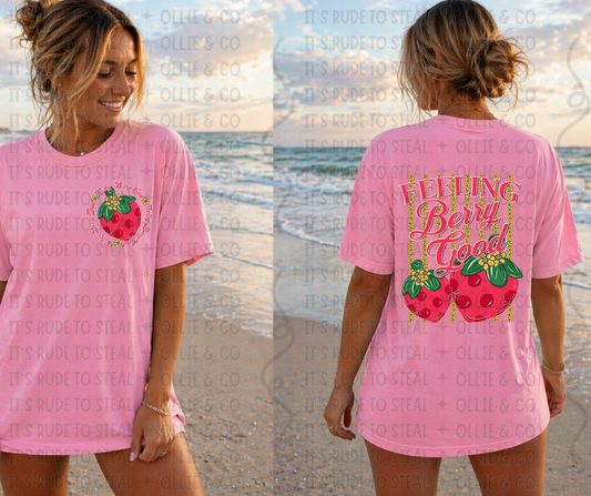 FEELING BERRY GOOD WITH WORDS - FRONT+BACK - DTF TRANSFER