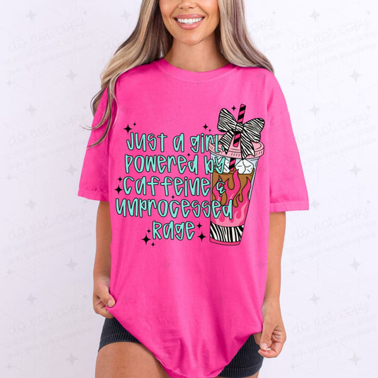 COQUETTE CAFFEINE & UNPROCESSED RAGE - COMPLETED TEE