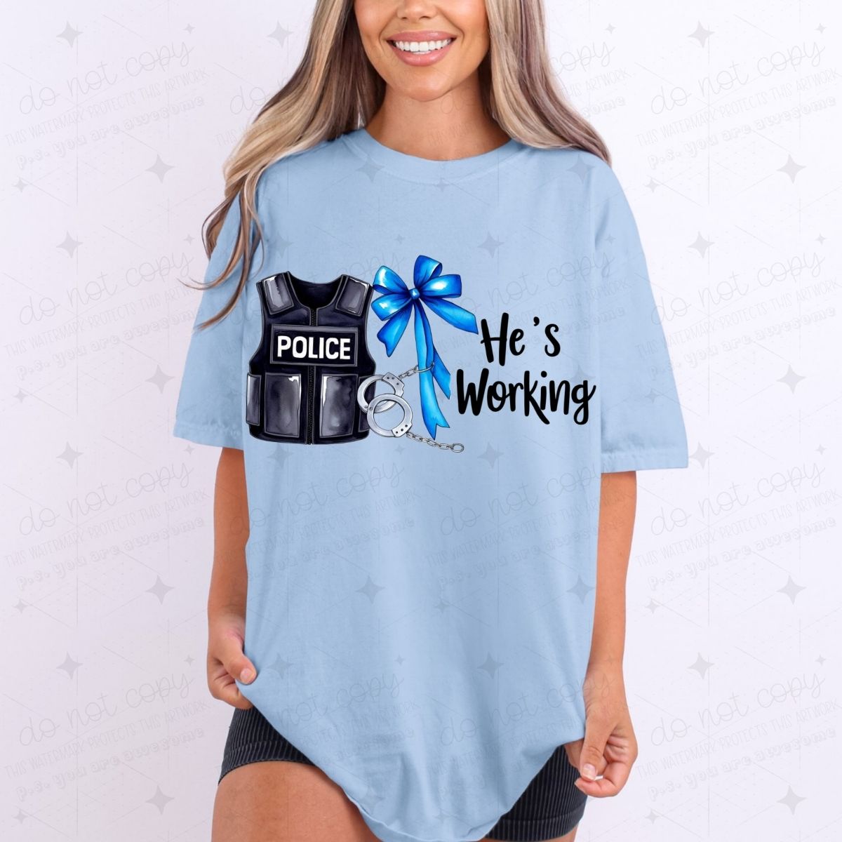 COQUETTE HE'S WORKING - DTF TRANSFER