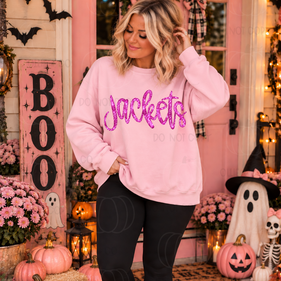 PINK GLITTER MASCOTS - DTF TRANSFER