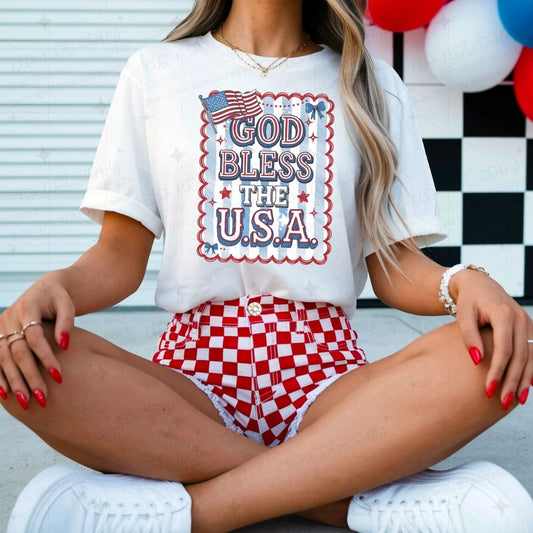 COQUETTE GOD BLESS THE USA - DTF TRANSFER