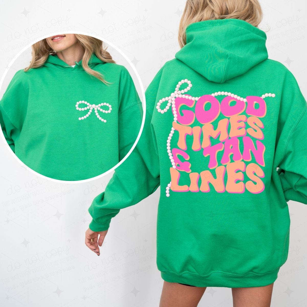 COQUETTE GOOD TIMES & TAN LINES - FRONT+BACK - DTF TRANSFER