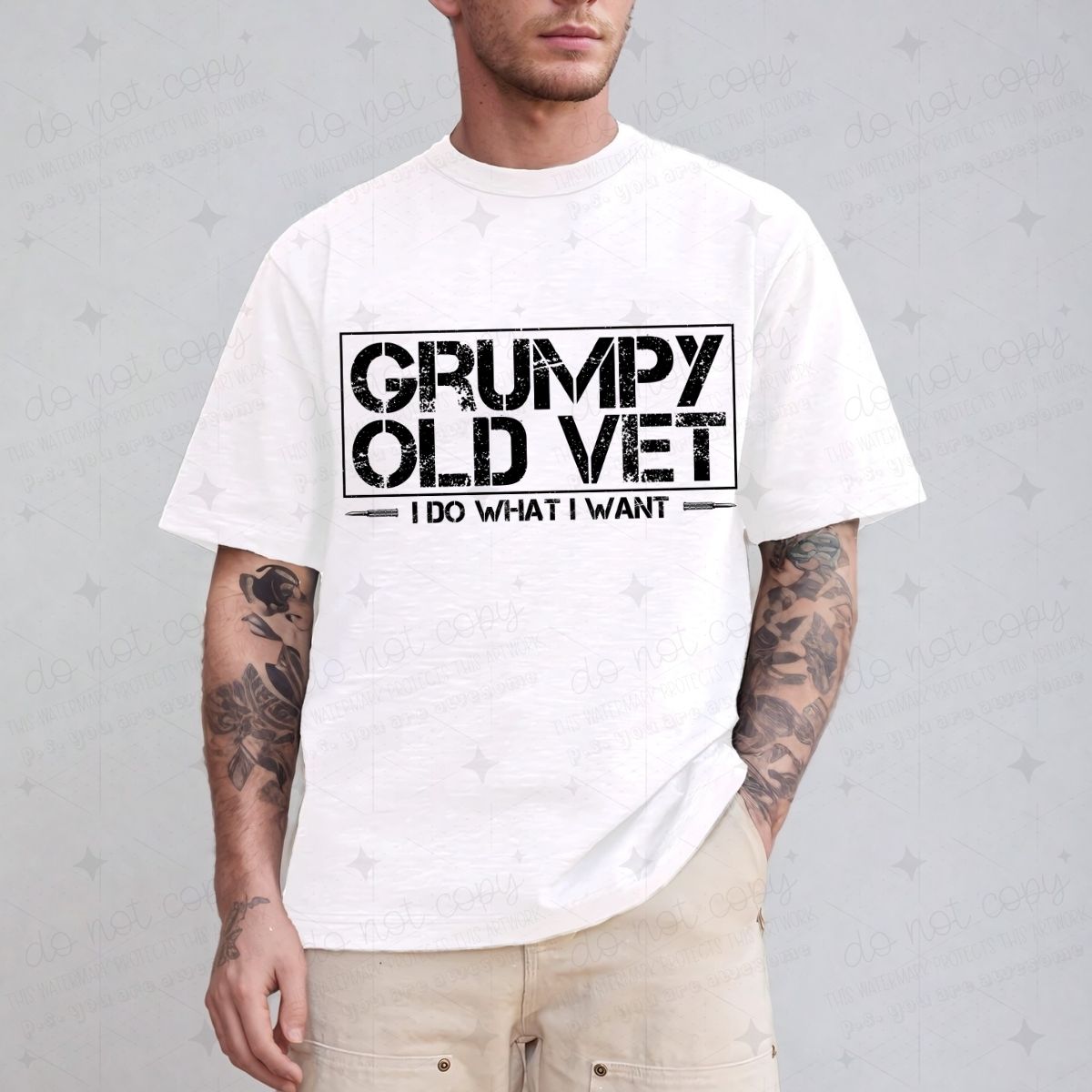 GRUMPY OLD VET - DTF TRANSFER