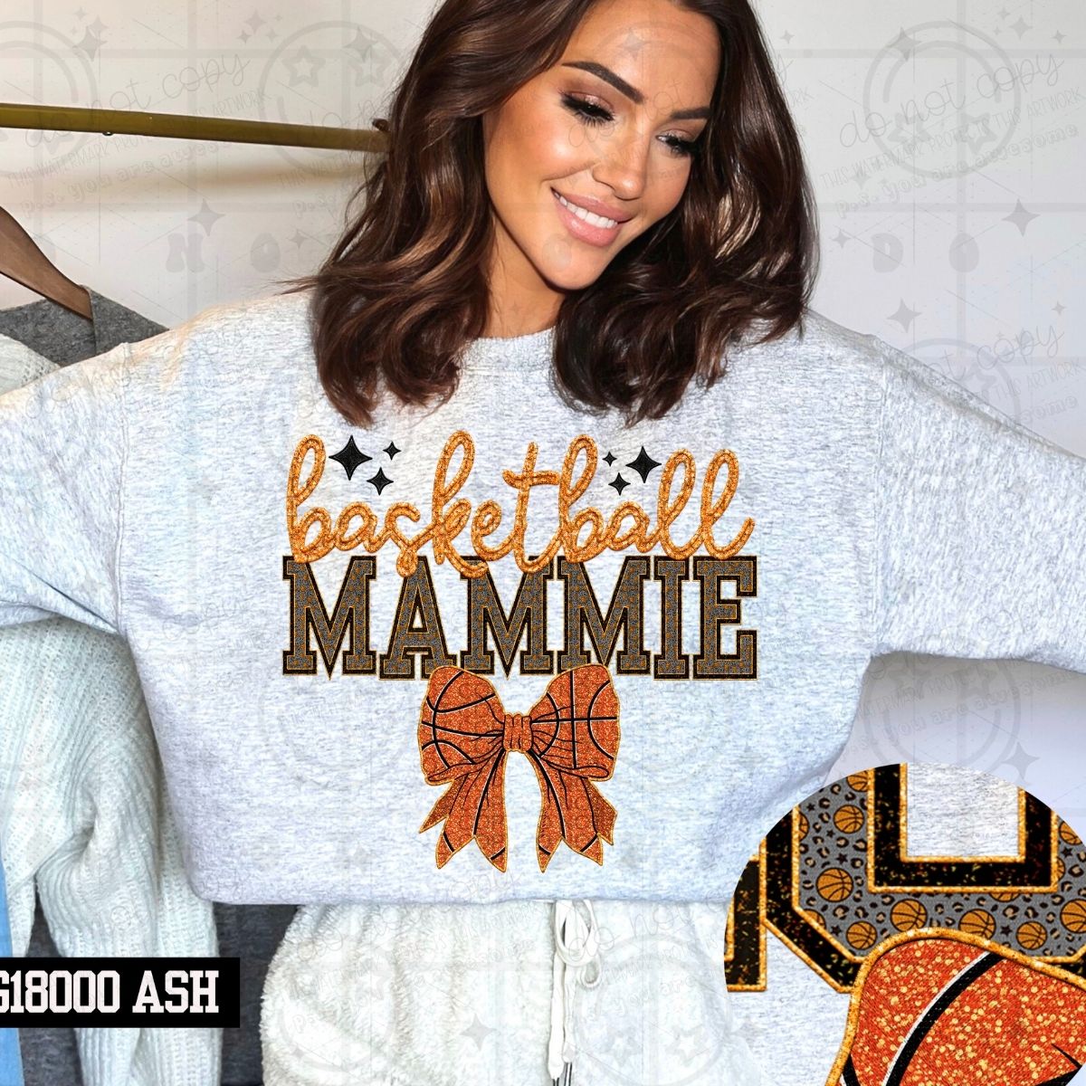 COQUETTE BASKETBALL NAMES - FAUX GLITTER/FAUX EMBROIDERY - DTF TRANSFER