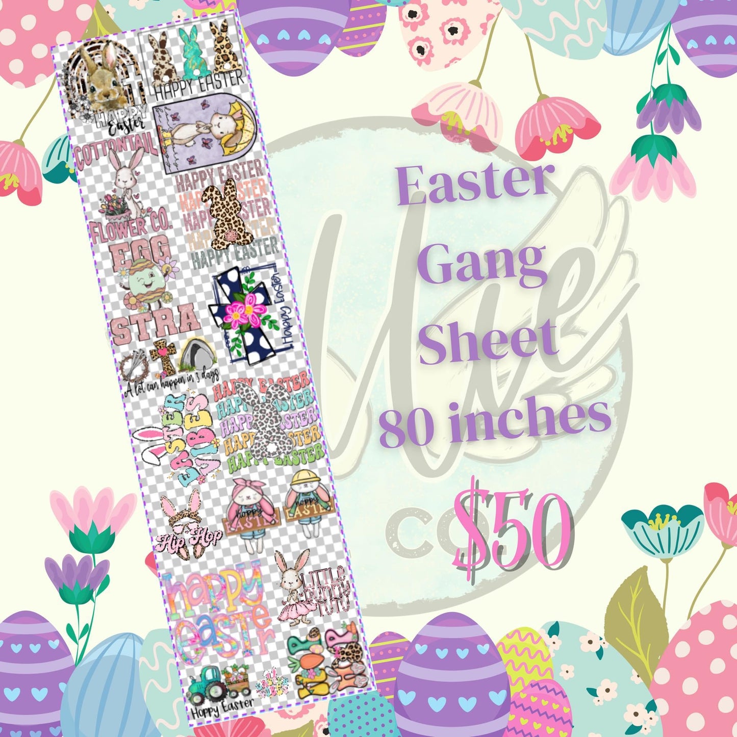 Easter Gang Sheet 22x80