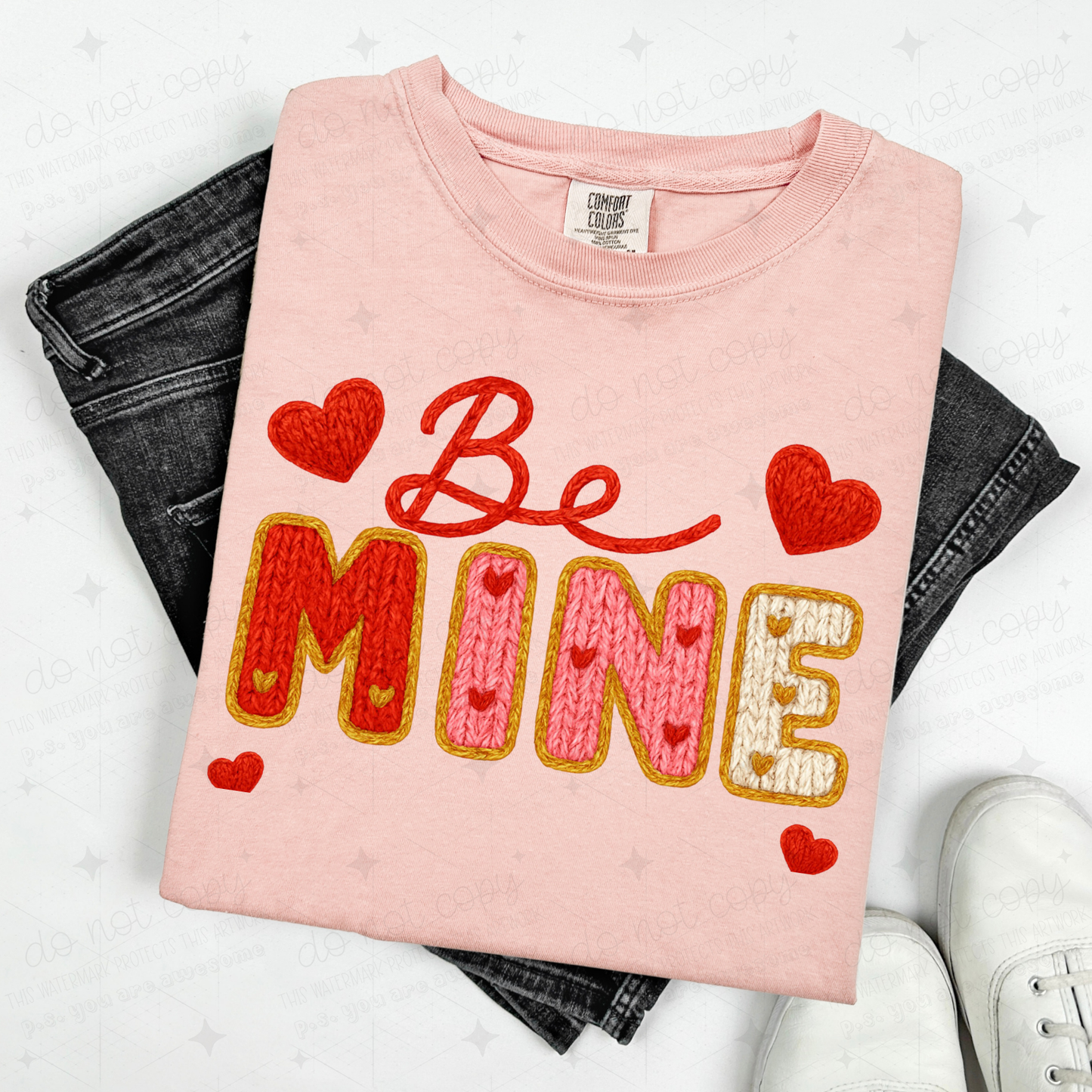 BE MINE - FAUX YARN - DTF TRANSFER