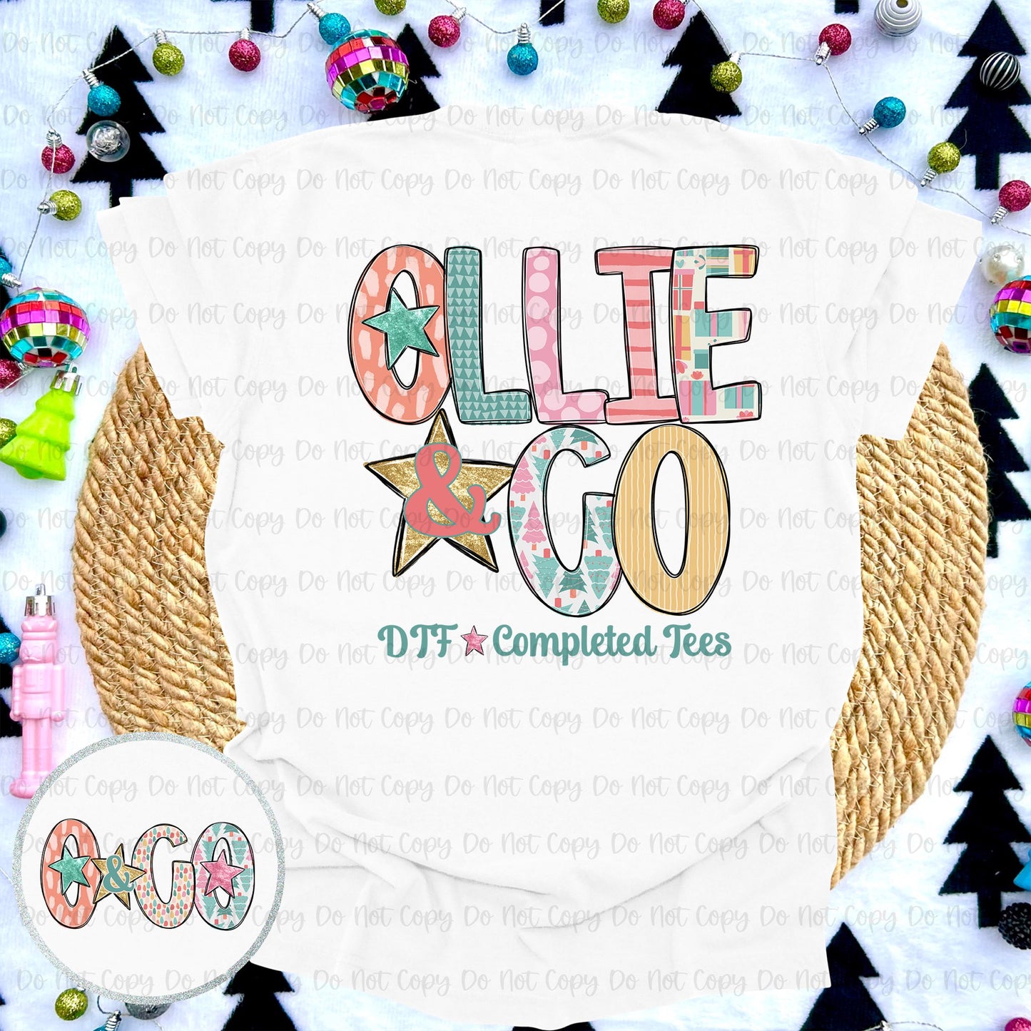 HOLLY JOLLY - BUSINESS NAMES - FRONT+BACK - CUSTOM TRANSFER