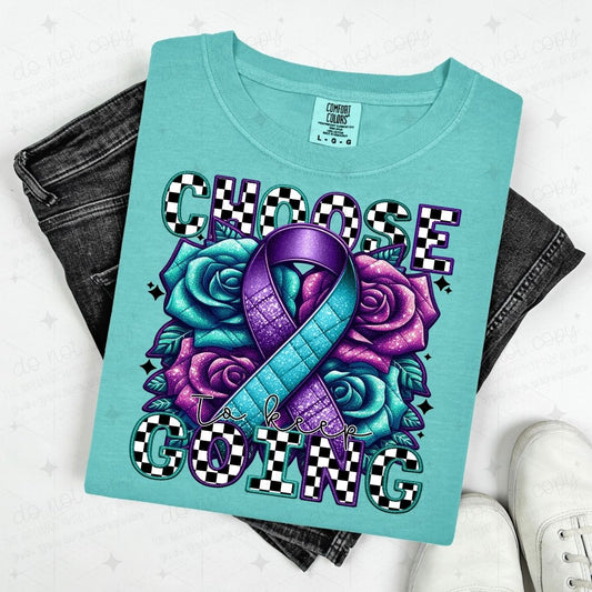 CHOOSE TO KEEP GOING - FAUX EMBROIDERY - DTF TRANSFER