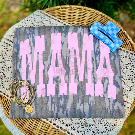 MAMA PINK GRUNGE WESTERN - DTF TRANSFER