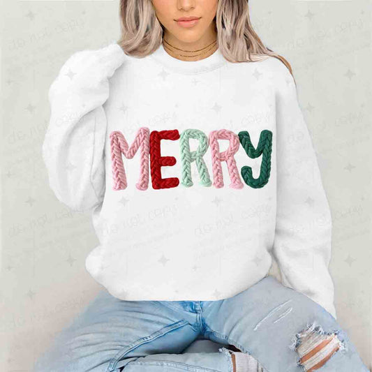 MULTICOLOR MERRY - FAUX YARN - DTF TRANSFER