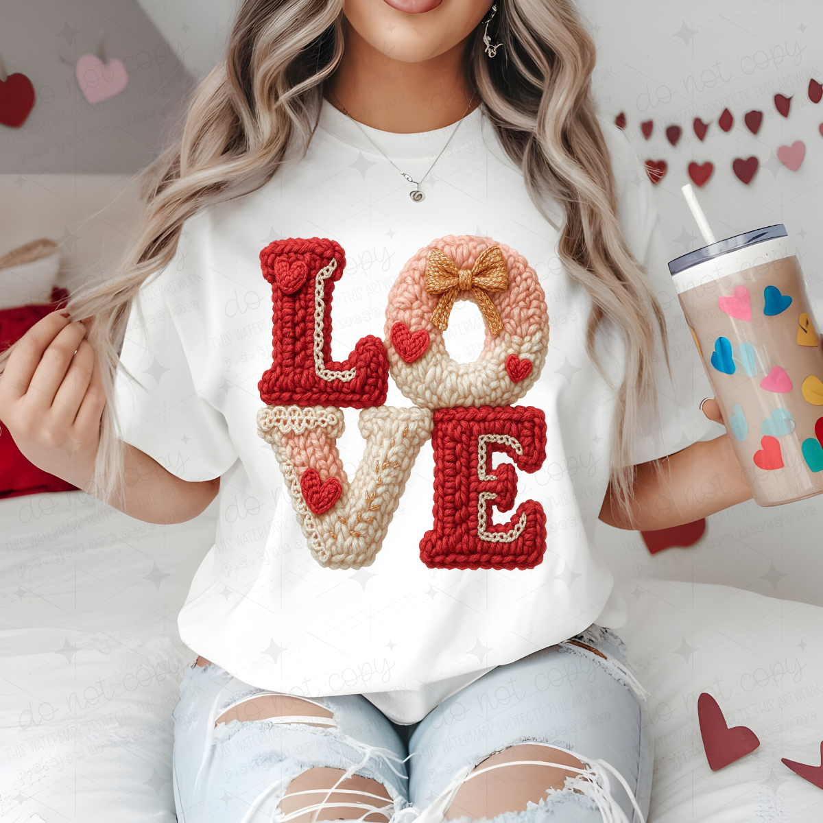 COQUETTE LOVE - FAUX YARN - DTF TRANSFER