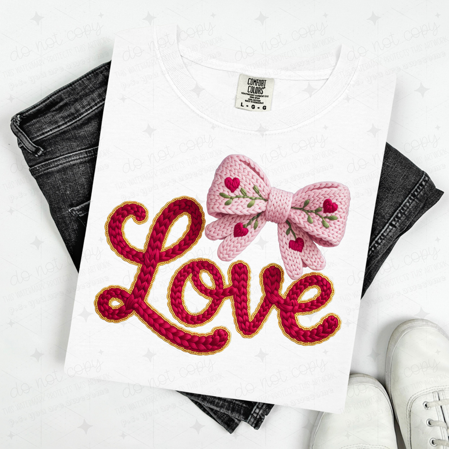 COQUETTE LOVE - FAUX YARN - DTF TRANSFER