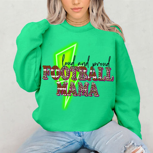 LOUD AND PROUD FOOTBALL MAMA - DTF TRANSFER
