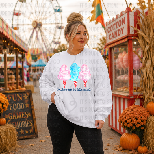 JUST HERE FOR THE COTTON CANDY - *OLLIE & CO. EXCLUSIVE* - DTF TRANSFER