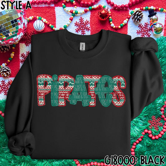 FAUX EMBROIDERY CHRISTMAS MASCOTS - MOCKUP ONLY