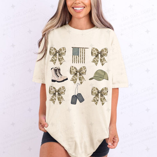 COQUETTE MILITARY COLLAGE - DTF TRANSFER