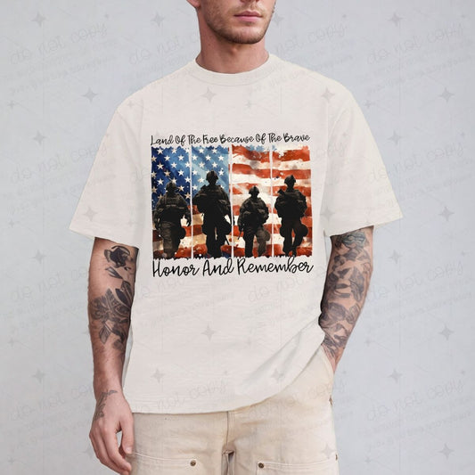 LAND OF THE FREE BECAUSE OF THE BRAVE - DTF TRANSFER