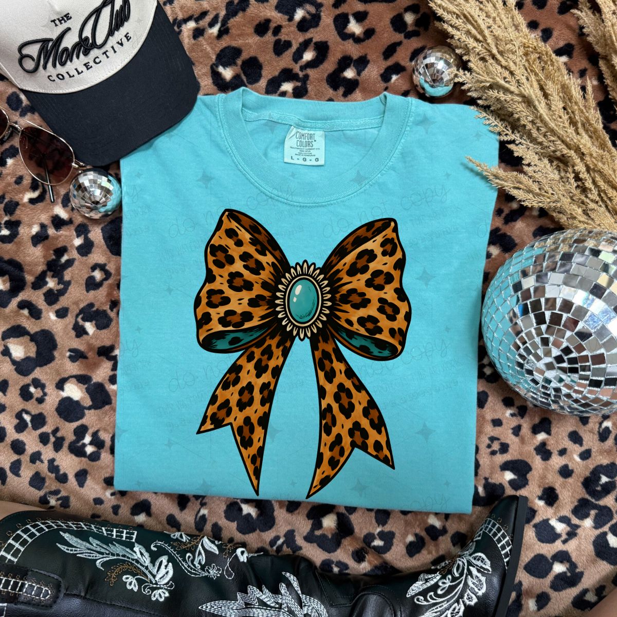 COQUETTE ANIMAL PRINT BOW - DTF TRANSFER