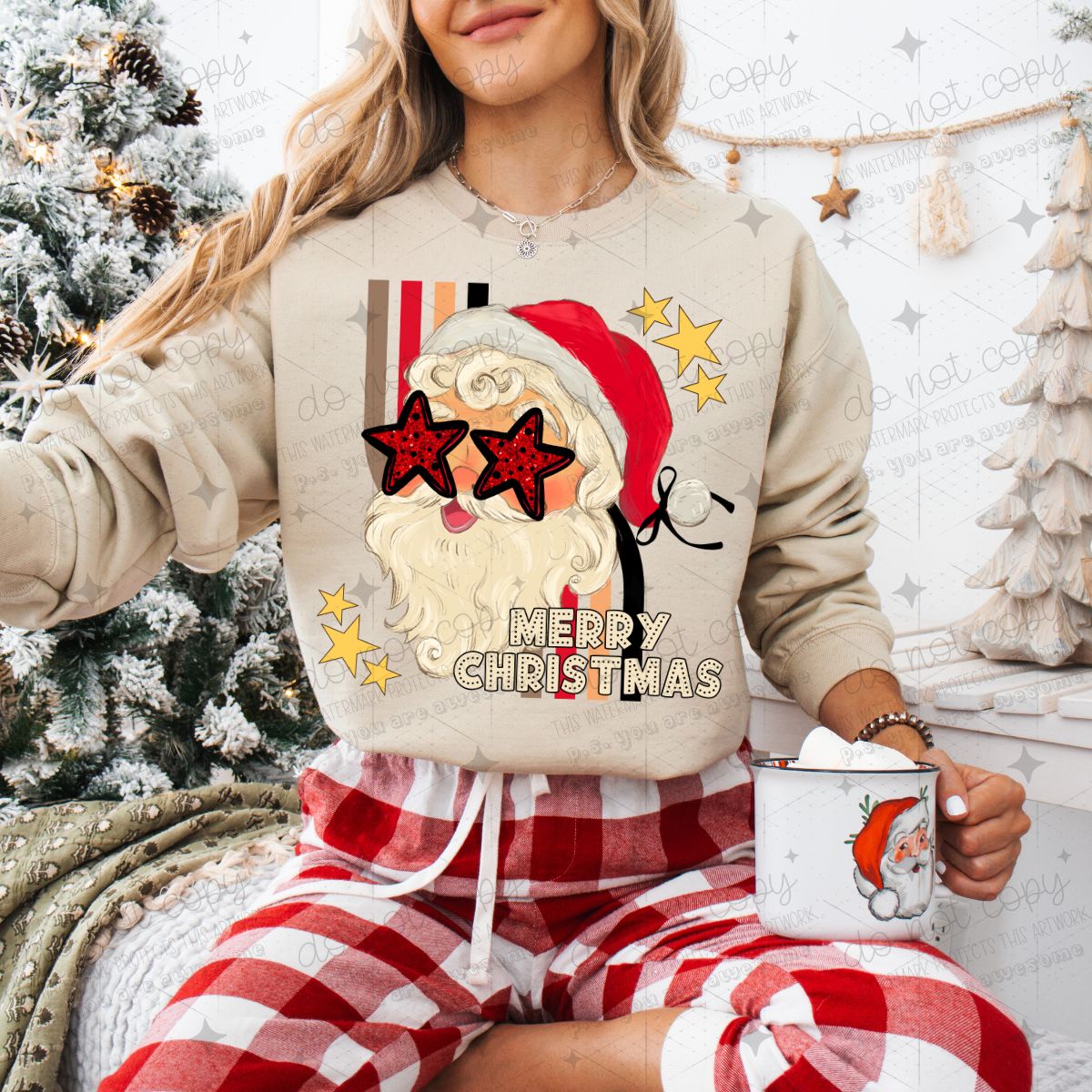COQUETTE MERRY CHRISTMAS - FAUX SEQUIN - COMPLETED TEE