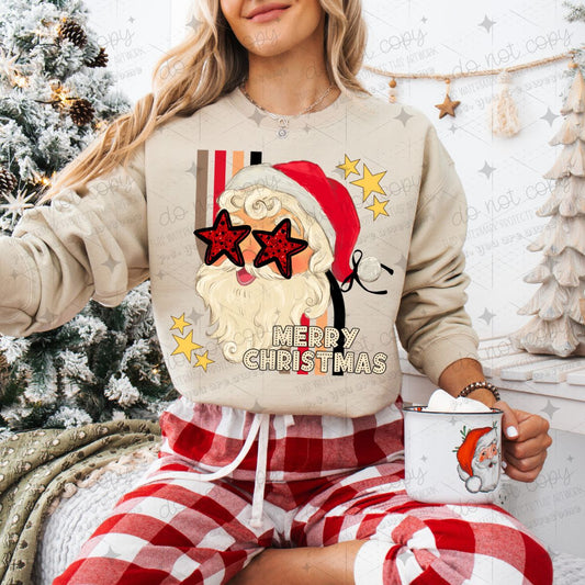 COQUETTE MERRY CHRISTMAS - FAUX SEQUIN - COMPLETED TEE