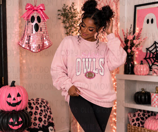 POLKA DOT PINK OUT MASCOTS - DTF TRANSFER