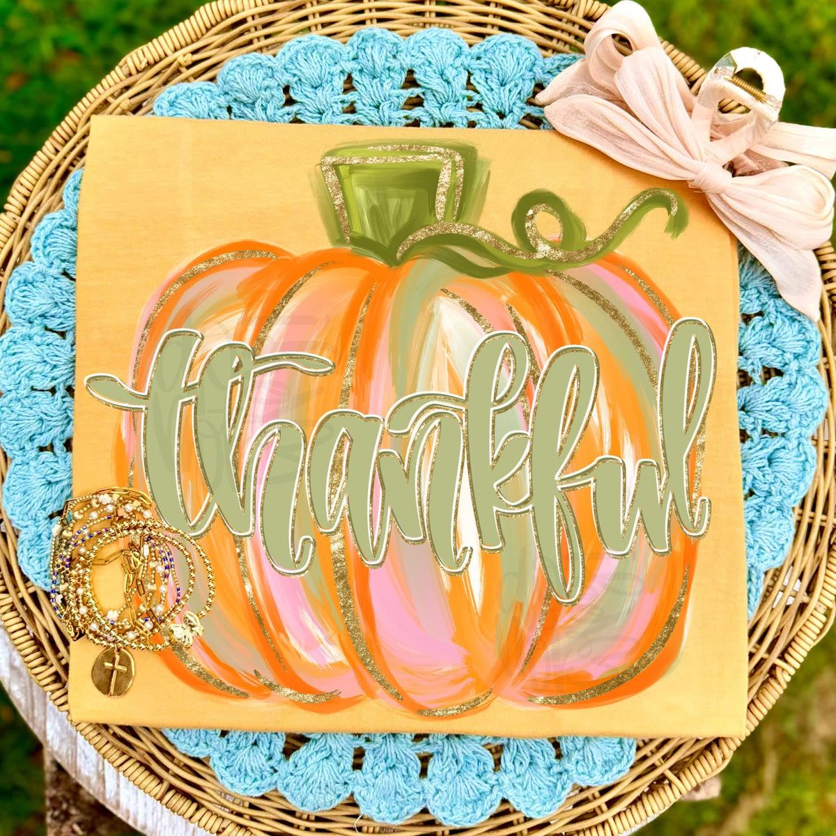 THANKFUL PUMPKIN BRUSHSTROKE - DTF TRANSFER