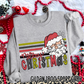 Merry Christmas retro stripe Santa