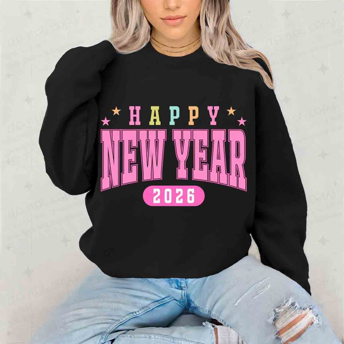 MULTICOLOR HAPPY NEW YEAR 2025 - DTF TRANSFER