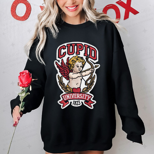 CUPID UNIVERSITY - FAUX YARN/FAUX EMBROIDERY - DTF TRANSFER