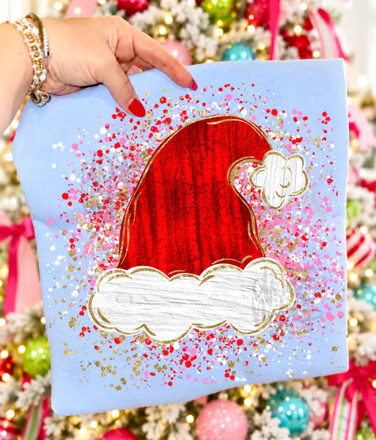 SANTA HAT SPLATTER - DTF TRANSFER