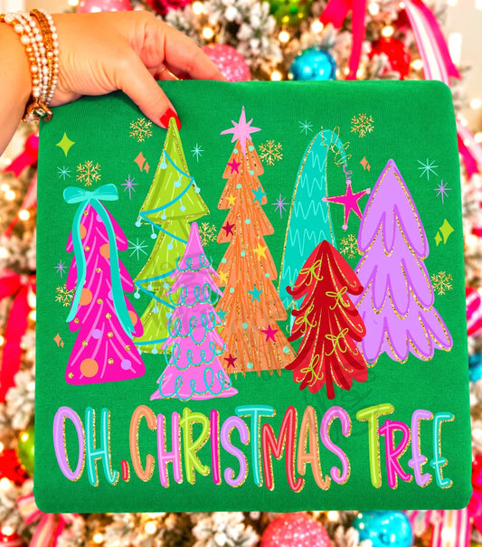 OH CHRISTMAS TREE NEON - DTF TRANSFER
