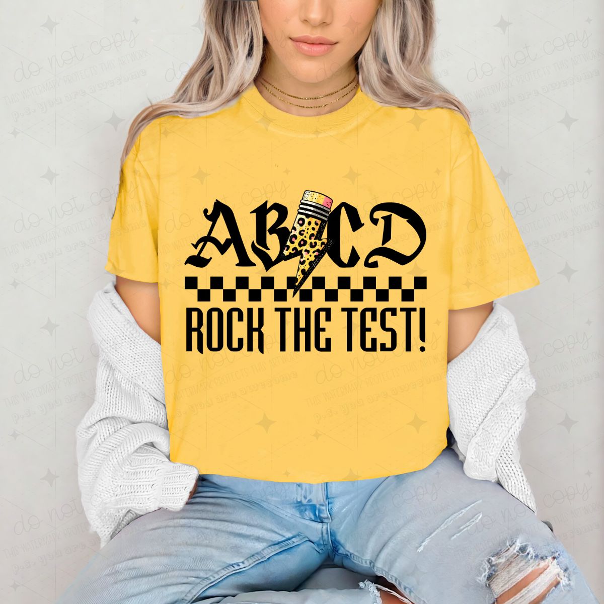 ABCD ROCK THE TEST - DTF TRANSFER